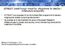 ATTRACT is a proposal for an EU-funded R&D