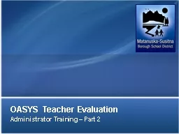 OASYS  Teacher Evaluation