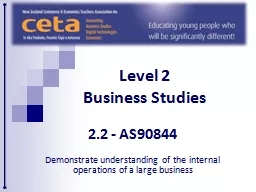 Level 2  Business Studies