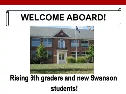 PPT-Rising 6th graders and new Swanson