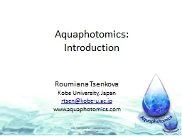 Aquaphotomics :  Introduction