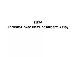 ELISA ( Enzyme-Linked  I