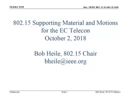 802.15 Supporting Material and Motions for the EC