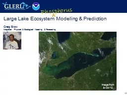 1/14 Large Lake Ecosystem Modeling & Prediction