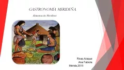 PPT-Gastronomía Merideña. Alimentación Meridense