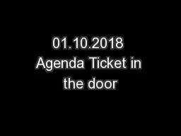 01.10.2018 Agenda Ticket in the door