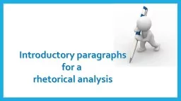 Introductory paragraphs for a