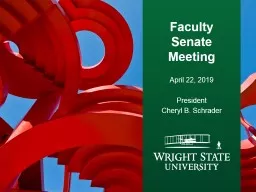 PPT-Faculty Senate Meeting April 22, 2019