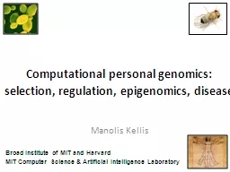 Computational personal genomics: