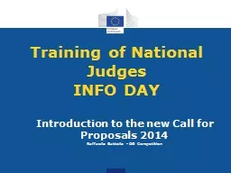 Training of National  Judges