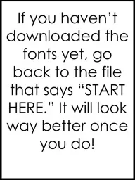 If you haven’t  downloaded the fonts