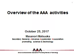 PPT-Overview of the AAA activities