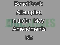 Benchbook  Attempted murder  May  Amendments No 