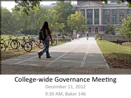 College-wide Governance Meeting