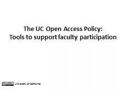 The UC Open Access Policy: