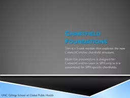 Chartfield  Foundations This is a