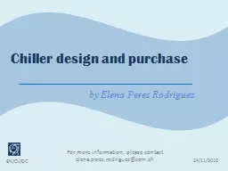Chiller design and purchase