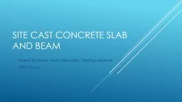 Site Cast Concrete slab and beam