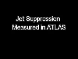 Jet Suppression Measured in ATLAS