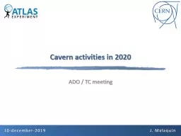 Cavern activities in 2020