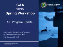 GAA 2015  Spring Workshop