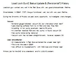 Load Lock Gun2 Status Update & (Revisionist?) History