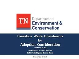 Hazardous Waste Amendments