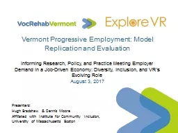 Vermont  Progressive  Employment: Model Replication and Evaluation