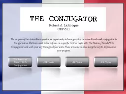 The Basics of French Verb Conjugation