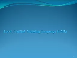 Lec-4 :   Unified Modeling Language (UML)