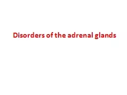 Disorders of the adrenal glands