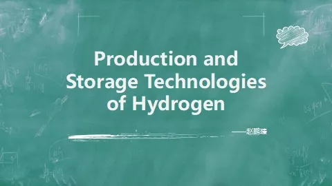 PPT-Production and Storage Technologies of Hydrogen