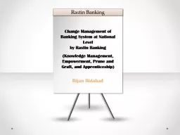 Rastin Banking Change Management of Banking System at National Level