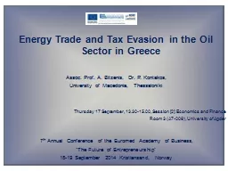 Energy Trade and Tax Evasion in the Oil Sector in Greece