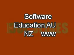   Software Education AU     NZ    www
