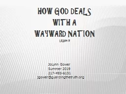 PPT-HOW GOD DEALS WITH A WAYWARD NATION