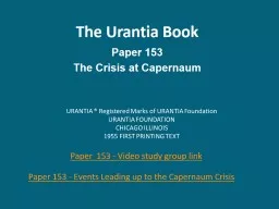 The Urantia Book Paper 153