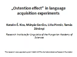 „ Ostention   effect ”