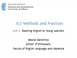 ELT Methods and Practices