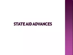 State Aid Advances Advance Guidelines