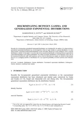 Journal of Statistical Computation  Simulation Vol
