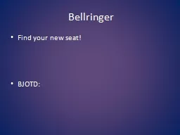 Bellringer Find your new seat!