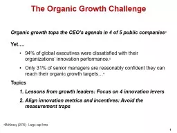 The Organic Growth Challenge