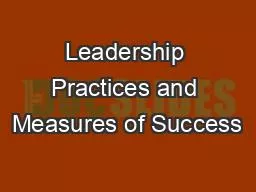 PPT-Leadership Practices and Measures of Success