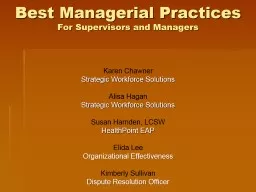 Best Managerial Practices