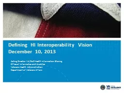 Defining HI Interoperability Vision