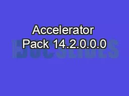 Accelerator Pack 14.2.0.0.0