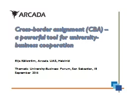 Cross-border assignment (CBA) – a powerful tool for university-business cooperation