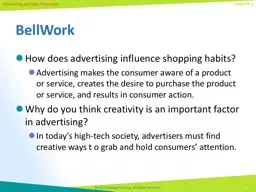 BellWork How does advertising influence shopping habits?