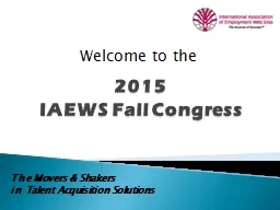 PPT-2015 IAEWS Fall Congress